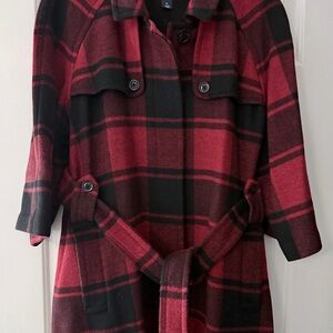 GAP Red and Black Plaid Jacket